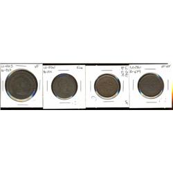 Lot of five Lower Canada tokens includi