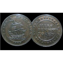 CH# NS21A3  Breton # 965  Brown AU-UNC,