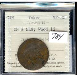 CH# BL-8  WOOD-12 Nice VF-30, scarce!