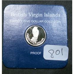 BRITISH VIRGIN ISLANDS  1984  $25  Gol