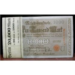Germany 1910 1000 Marks,  Original bund