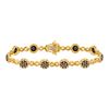 Image 1 : 2 & 1/5 CTW Round Brown Diamond Infinity Bracelet 10kt Yellow Gold - REF-137M9A