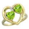 Image 1 : 2.60 CTW Peridot Ring 10K Yellow Gold - REF-23N7Y