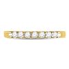 Image 2 : 1/4 CTW Round Diamond Single Row Comfort Wedding Ring 14kt Yellow Gold - REF-26R3H