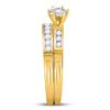 Image 3 : 1/2 CTW His & Hers Round Diamond Solitaire Matching Bridal Wedding Ring 14kt Yellow Gold - REF-47K9R