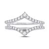 Image 2 : 1/2 CTW Round Diamond Ring 14kt White Gold - REF-41N9Y