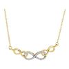 Image 1 : 1/5 CTW Round Diamond Infinity Pendant 10kt Yellow Gold - REF-15W5F