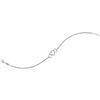 Image 1 : 1/10 CTW Round Diamond Triple Heart Chain Bracelet 10kt White Gold - REF-14R4H