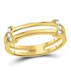 Image 3 : 1 & 1/2 CTW His & Hers Round Diamond Solitaire Matching Bridal Wedding Ring 14kt Yellow Gold - REF-1