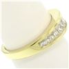 Image 7 : Honora 18K Gold 1.25 ctw Channel Elongated Princess Diamond Graduated Band Ring