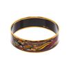Image 2 : Hermes Multicolor Gold-Plated Printed Enamel Wide Bangle