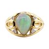 Image 1 : 2.14 ctw Opal and Diamond Ring - 14KT Yellow Gold