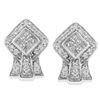 14k White Gold 0.50CTW Diamond Earrings, (SI3/G-H)
