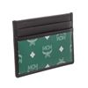 Image 1 : MCM Eden Green Reflective Nylon Leather Mini Card Case