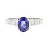 Image 2 : 2.20 ctw Sapphire and Diamond Ring - Platinum