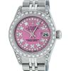 Rolex Ladies Stainless Steel 26MM Pink String Diamond Lugs Datejust Wristwatch