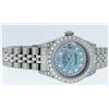 Image 3 : Rolex Ladies Stainless Steel Quickset Sky Blue Diamond Lugs Jubilee Datejust Wri
