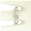 Image 8 : .950 Platinum 0.72 ctw Dual Row Round Diamond Band Ring w/ Open Gallery