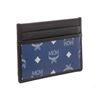 MCM Estate Blue Reflective Nylon Leather Mini Card Case