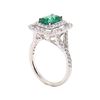 Image 4 : 1.46 ctw Emerald and Diamond Ring - Platinum
