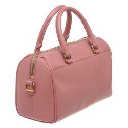 Saint Laurent YSL Pink Calfskin Leather Classic Baby Duffle Bag