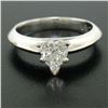 Platinum 0.66 ctw GIA Prong Set Heart Brilliant Diamond Solitaire Engagement Rin
