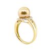 Image 4 : South Sea Pearl and Diamond Ring - 18KT Yellow Gold