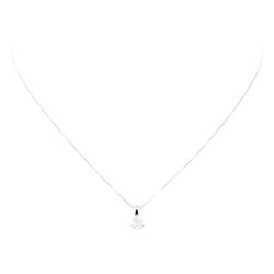 0.70 ctw Diamond Pendant And Chain - 14KT White Gold