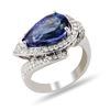 5.48 ctw Tanzanite and 0.60 ctw Diamond 14K White Gold Ring