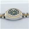 Image 5 : Rolex Ladies 2 Tone 14K Green Vignette VS Diamond Datejust Wristwatch