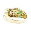 Image 3 : 0.66 ctw Emerald And Diamond Ring - 18KT Yellow Gold