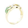 Image 4 : 0.66 ctw Emerald And Diamond Ring - 18KT Yellow Gold