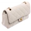 Chanel White Quilted Calfskin Leather Classic Flap Bag
