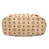 Image 5 : MCM Cream Visetos Coated Canvas Leather Medium Satchel Tote Bag