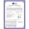 Image 2 : Genuine 3.4 ctw Blue Topaz & Peridot Earrings 14KT Yellow Gold - REF-26H6X