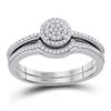 Image 1 : 1/4 CTW Round Diamond Cluster Bridal Wedding Engagement Ring 10kt White Gold - REF-24Y3X
