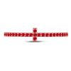 Image 2 : 1/6 CTW Round Ruby Cross Stackable Ring 10kt Rose Gold - REF-10A8N