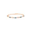 Image 1 : Genuine 3.39 ctw Blue Topaz & Diamond Bracelet 14KT Rose Gold - REF-82M5T