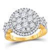 Image 1 : 2 CTW Round Diamond Right Hand Cluster Ring 14kt Yellow Gold - REF-159A5N