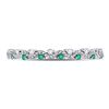 Image 2 : 1/4 CTW Round Emerald Diamond Eternity Stackable Ring 10kt White Gold - REF-16T8K