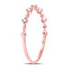 Image 3 : 1/20 CTW Round Diamond Bead Dot Stackable Ring 10kt Rose Gold - REF-6M5A