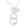 Image 1 : 0.82 CTW Diamond Necklace 14K White Gold - REF-53R3K
