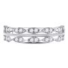 Image 2 : 3/8 CTW Round Diamond Contoured Symmetrical Ring 14kt White Gold - REF-30R3H