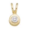 Image 1 : 0.03 CTW Round Diamond Solitaire Circle Pendant 10kt Yellow Gold - REF-3Y6X