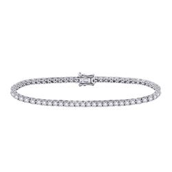 1 CTW Round Diamond Classic Tennis Bracelet 10kt White Gold - REF-90M3A