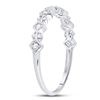 Image 3 : 1/6 CTW Round Diamond Stackable Ring 10kt White Gold - REF-13W2F