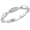 Image 1 : 0.02 CTW Round Diamond Contour Stackable Ring 10kt White Gold - REF-7M8A