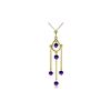 Image 1 : Genuine 1.50 ctw Amethyst Necklace 14KT Yellow Gold - REF-29F7Z