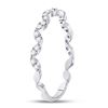 Image 3 : 1/5 CTW Round Diamond Zigzag Stackable Ring 10kt White Gold - REF-15Y5X