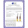 Image 2 : Genuine 11.20 ctw Citrine & Garnet Earrings 14KT White Gold - REF-56N2R